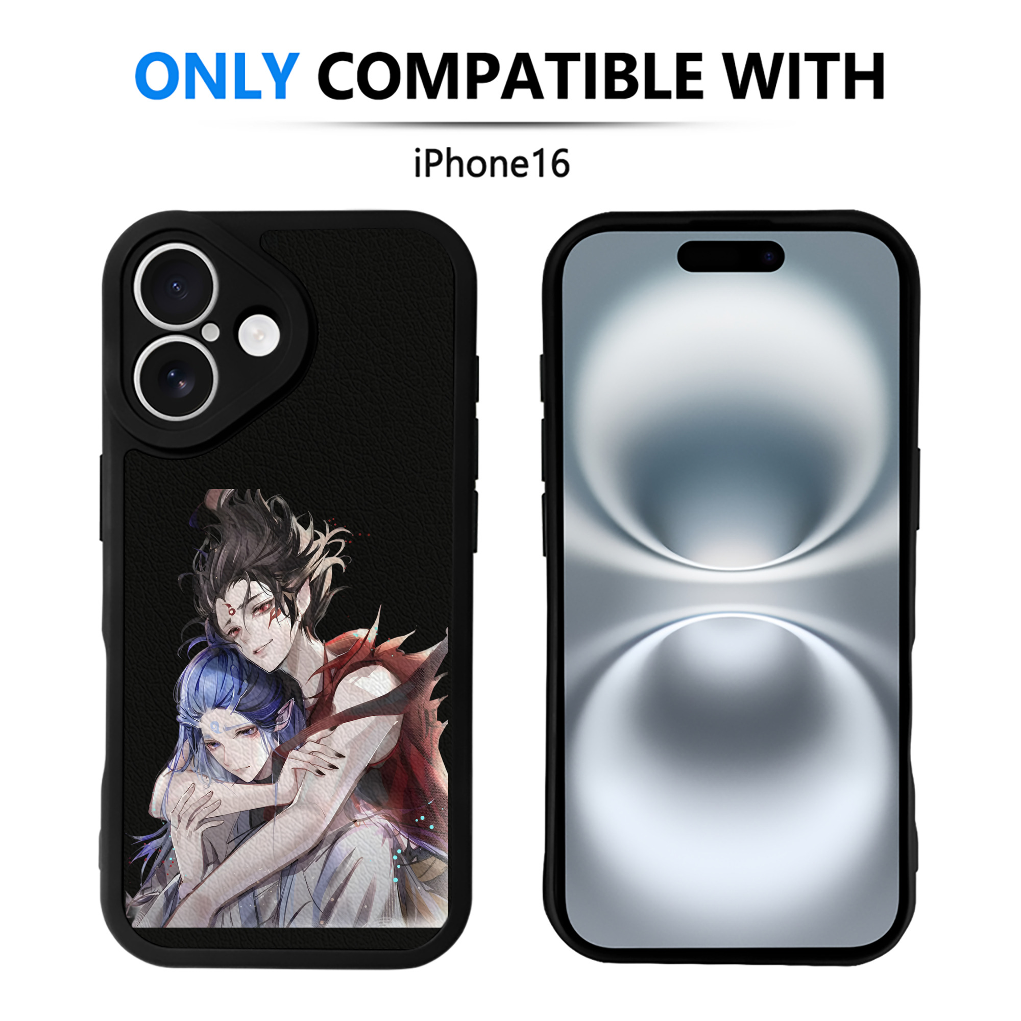 （画像用） Ne Zha 2 ナタ 魔童の大暴れ 【iPhone 16シリーズ対応】シリコンスマホケース（レザー調） 材質：シリコン